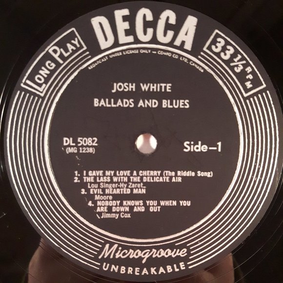 Josh White - Ballads And Blues - 10 Inch Vinyl LP Record - Picture 3 of 4